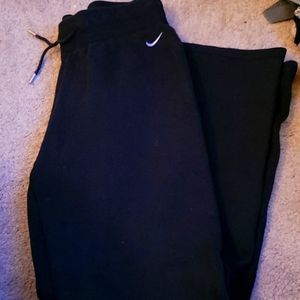 black Nike wide leg sweats